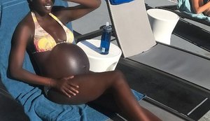 Modelo negra grávida posta fotos da barriga e é alvo de racismo