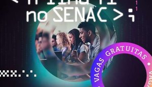 Senac abre vagas gratuitas para cursos na área de Tecnologia da Informação