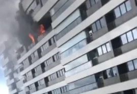 Incêndio em prédio: cinco cômodos de apartamento foram atingidos