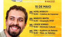Guilherme Boulos cumpre agenda em Maceió nesta terça-feira (15)