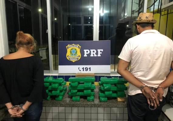 Polícia Rodoviária Federal apreende 30 kg de maconha e prende casal em São Sebastião