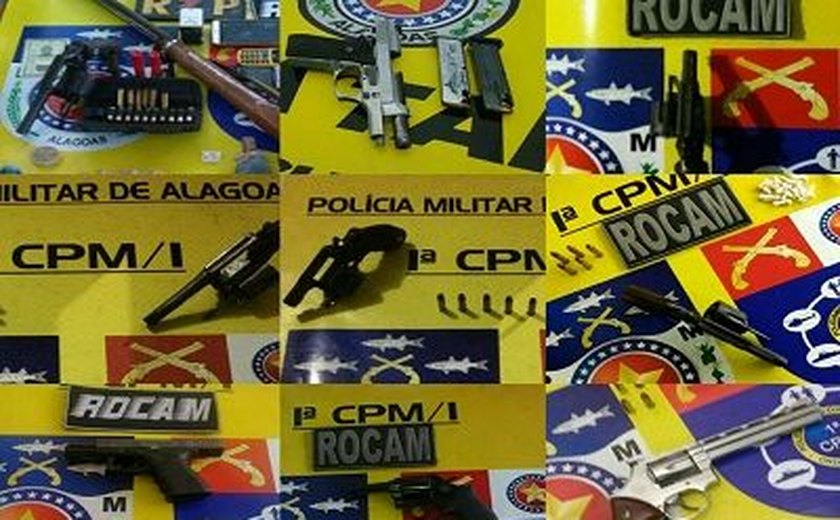 1ª CPM/I apreende 19 armas de fogo no mês de agosto