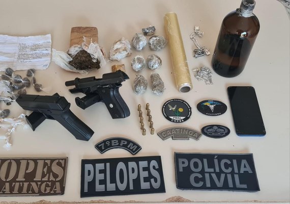 Polícia Militar de Alagoas apreende 146 armas e 74,7 kg de drogas em novembro