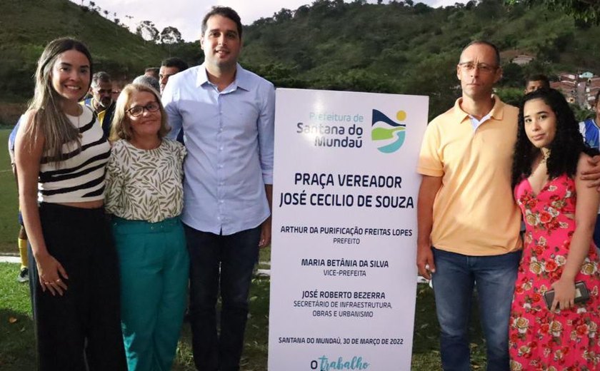 Prefeito Arthur Freitas assina ordem de serviço e inaugura novos espaços de esporte e lazer em Santana do Mundaú