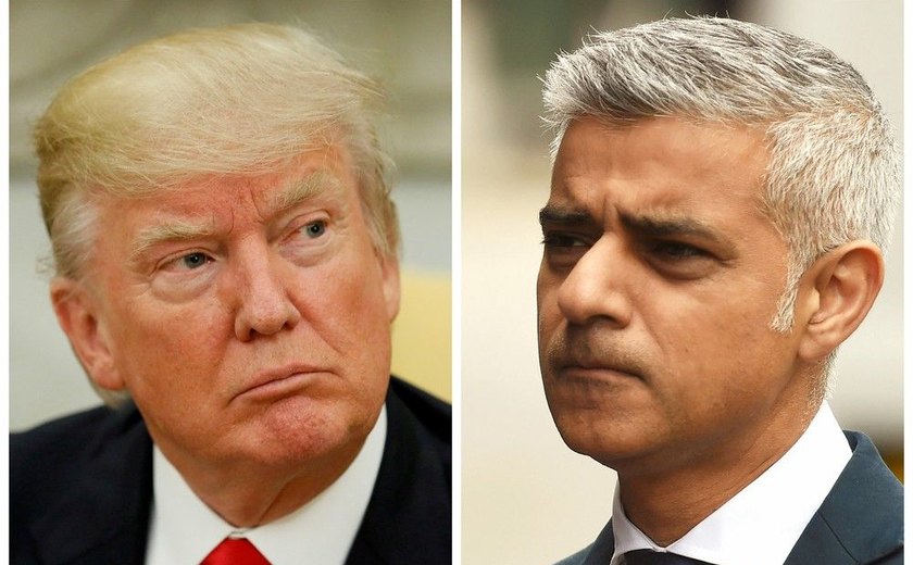 Defensores de Trump invadem evento e protestam contra prefeito de Londres