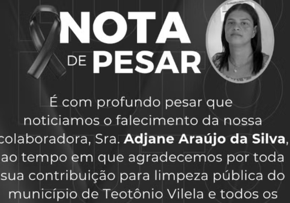Gari é morta a tiros enquanto trabalhava em Teotônio Vilela
