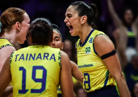 Brasil sofre, mas derrota Alemanha na Liga das Nações de vôlei