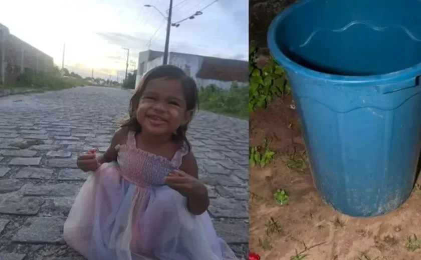 Criança de 2 anos morre afogada após cair em balde com água no quintal de casa em Natal