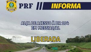 Trecho da BR-104 em Messias é liberado após interdição por obras do DNIT