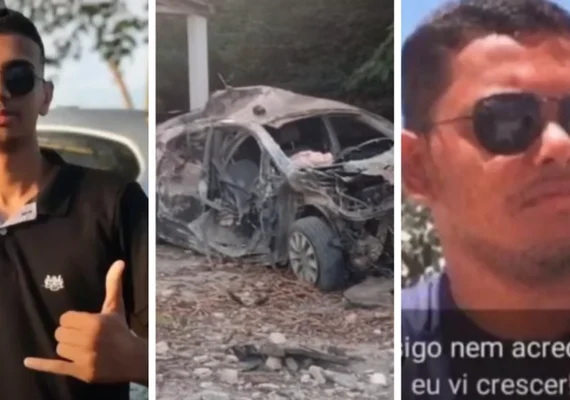 Dois jovens morrem após colisão de carro contra muro