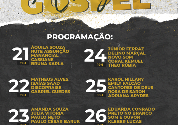 Festival Massayó Gospel começa nesta quarta-feira (21)