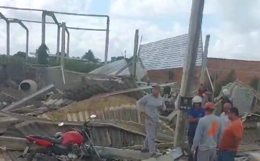 Galpão desaba e deixa vários trabalhadores gravemente feridos em Arapiraca