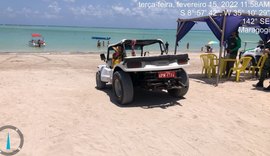 Fiscalização integrada flagra veículos em praia de Maragogi