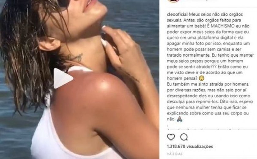 Cleo Pires publica vídeo nua no Instagram e detona rede social