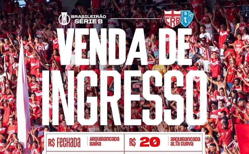 CRB inicia venda de ingressos para partida contra o Paysandu