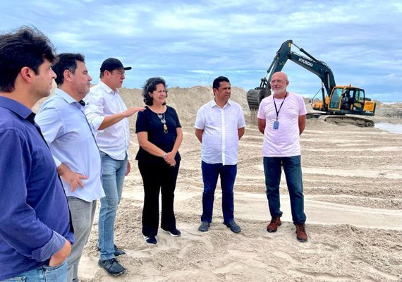 Obras de contenção marítima de Maceió são visitadas por presidente do Crea de Pernambuco