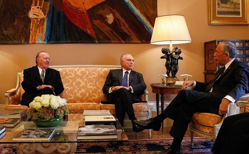 Michel Temer e Sarney se reúnem com presidente de Portugal em Lisboa