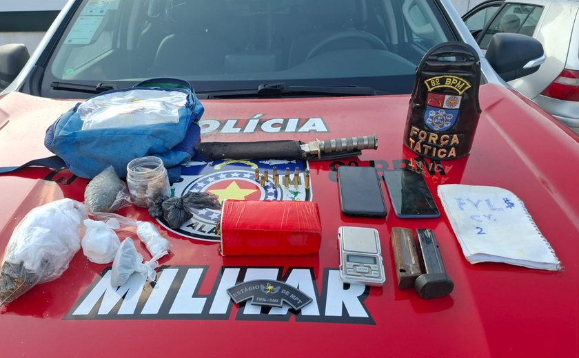 PM apreende quase 1,5 Kg de drogas em Maceió e Rio Largo; quatro foram presos