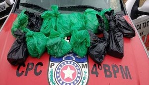 Polícia Militar apreende cerca de 13 kg de maconha após abordagem na Santa Lúcia