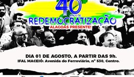 Alagoas realiza maior ato do país pelos 40 anos da redemocratização e reúne 11 partidos em defesa da democracia