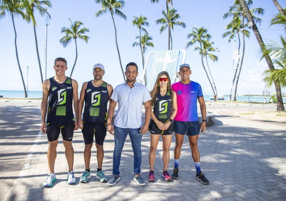 Triatletas que vão representar Maceió no IRONMAN 70.3, em Fortaleza