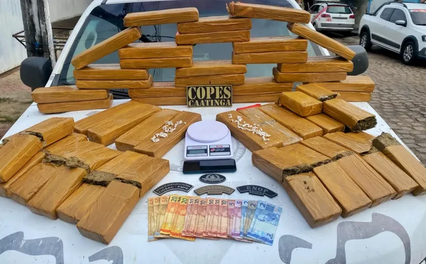 Polícia apreende mais de 40 kg  de maconha e 81 pedras de crack