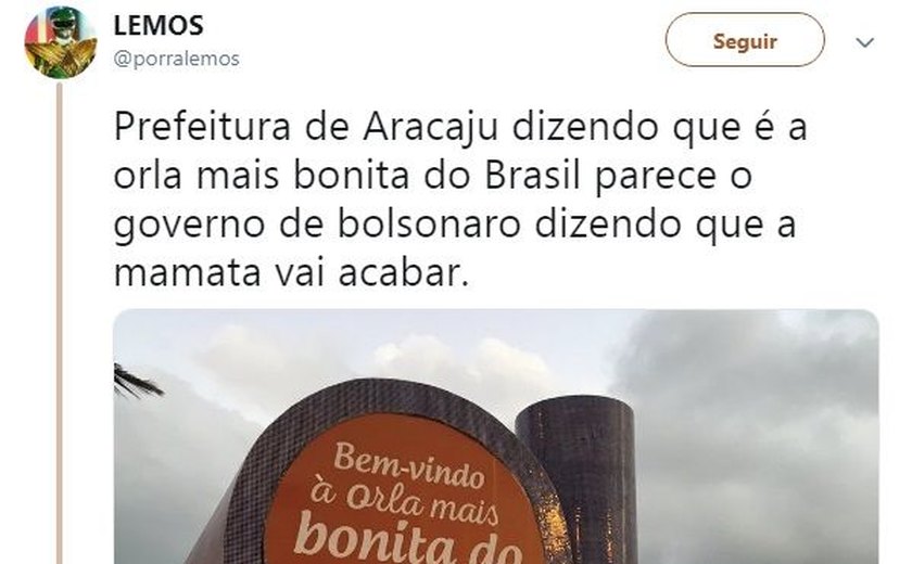 Brincadeira no Twitter vira disputa entre Maceió e Aracaju