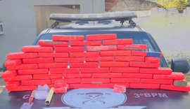 Polícia Militar cumpre mandado de prisão e apreende mais de 50 tabletes de maconha