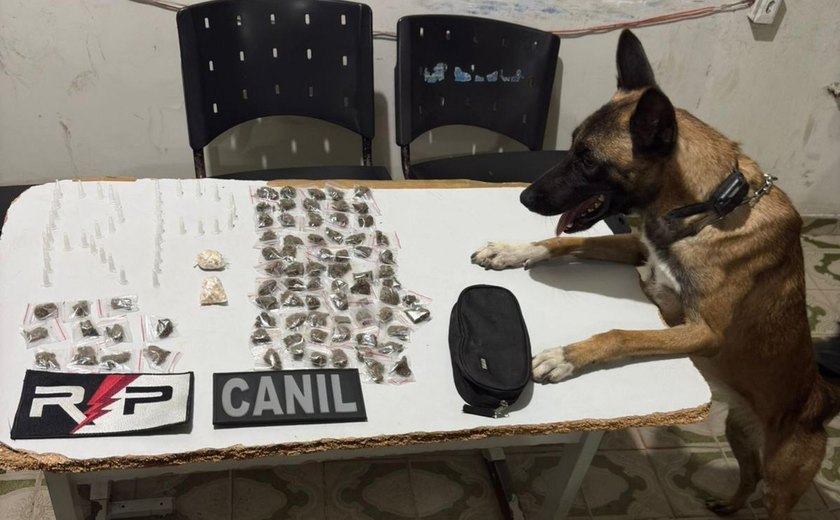 PM flagra tráfico de drogas e porte ilegal de arma em Arapiraca