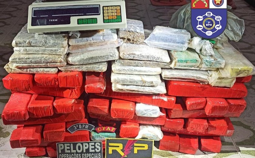 Polícia apreende mais de 70 quilos de cocaína e maconha em Arapiraca