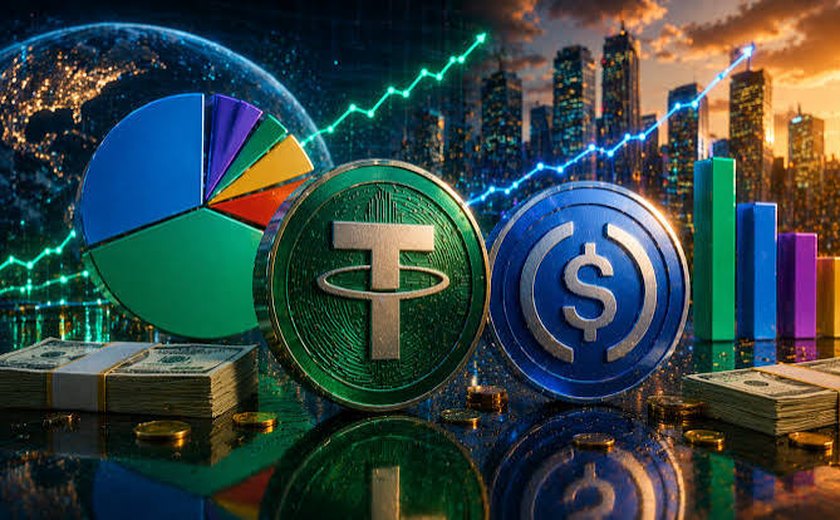 Mercado de stablecoins já movimenta US$ 320 bilhões e impulsiona busca por dólar e ouro digitais
