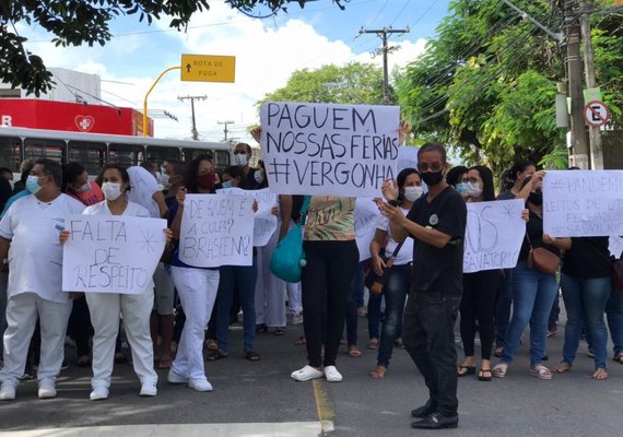 Funcionários do Sanatório voltam a protestar por salários, férias e vale-transporte