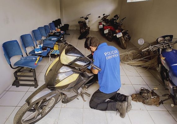 Polícia Científica realiza perícia em veículos recuperados em Arapiraca