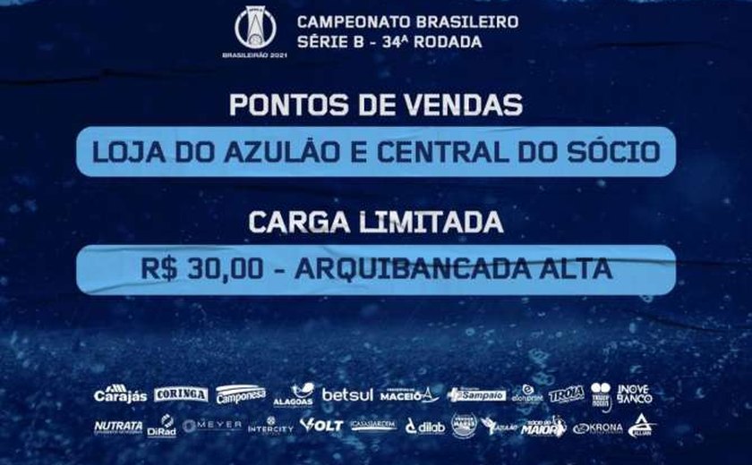 CSA coloca ingressos à venda para jogo contra o Remo