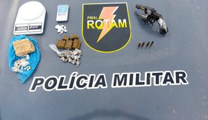 PM apreende drogas, arma e prende suspeito durante operação em Rio Largo