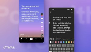 TikTok se inspira no Instagram e adiciona publicações de texto