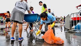 Cooperativa realiza coleta seletiva em evento de corrida na orla de Maceió