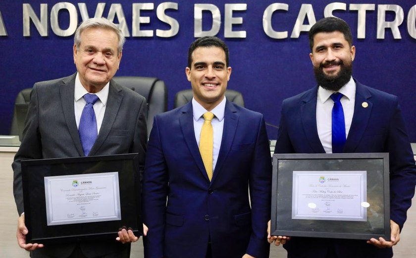 Câmara homenageia Ronaldo Lessa e vereador Fábio Costa