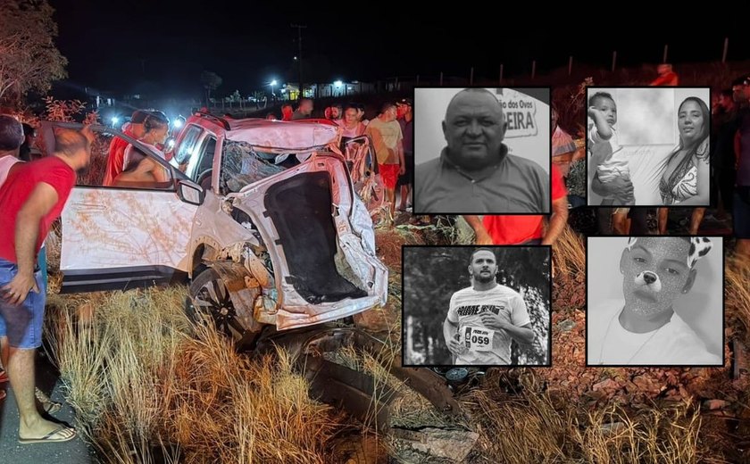 Família é identificada entre vítimas de acidente com seis mortes no Sertão de Alagoas
