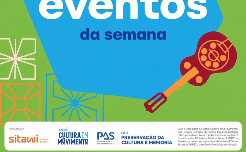 Outubro começa com novos eventos apoiados pelo Edital Cultura em Movimento