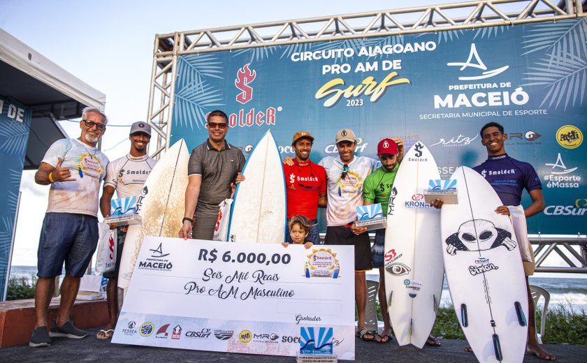 Mais de 40 atletas foram premiados na 1ª Etapa do Circuito Alagoano de Surf