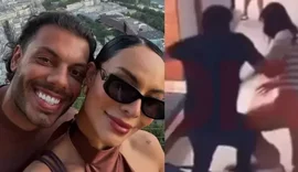 Novas imagens mostram Aline Mineiro e namorado em briga com jovem de 20 anos