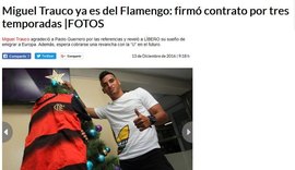 Lateral peruano Miguel Trauco revela estar a caminho do Flamengo