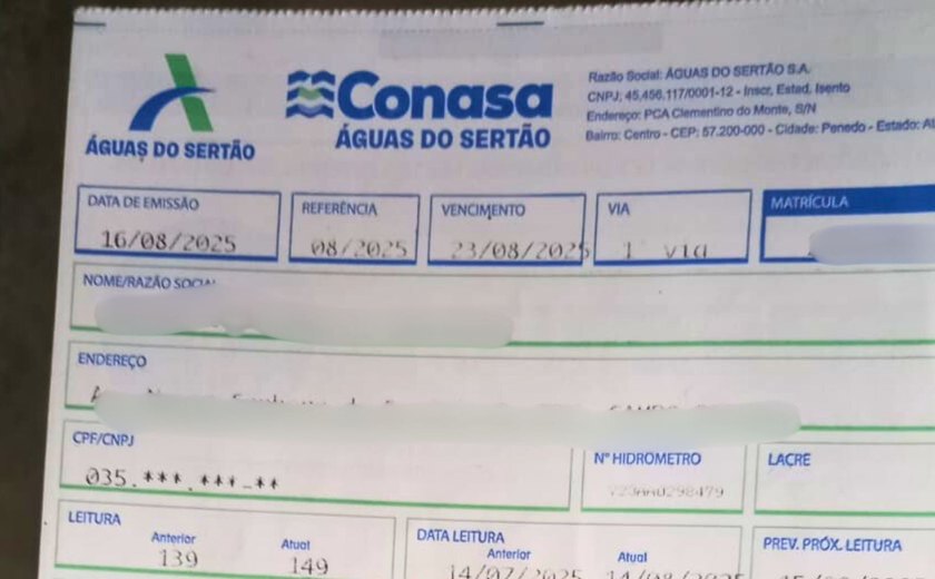 Defensoria Pública busca redução das tarifas de água e esgoto da Águas do Sertão e da Verde Alagoas