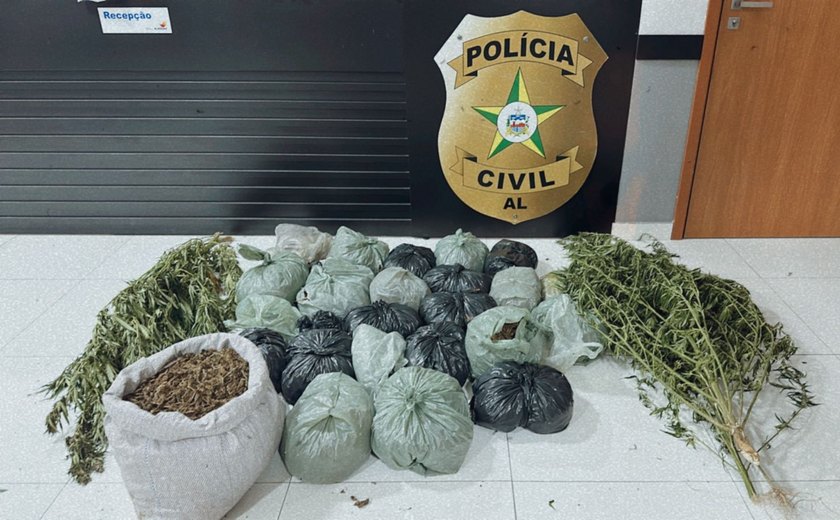 PC apreende 25 quilos de maconha e prende dois homens suspeitos por tráfico de drogas