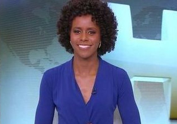 Maju Coutinho assume a bancada do Jornal Hoje e é ovacionada