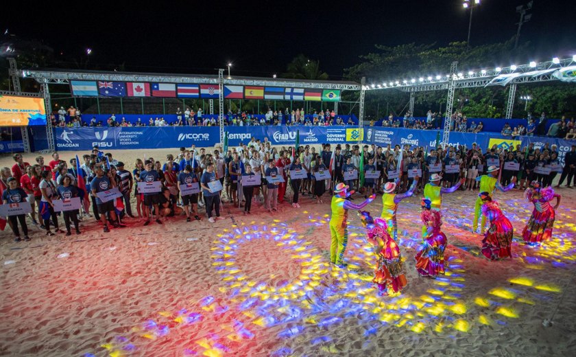 Abertura do Mundial Universitário de Vôlei de Praia movimenta Maceió e competições iniciam nesta terça (6)