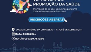 8º Fórum Municipal de Promoção da Saúde está com inscrições abertas