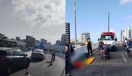 Motociclista morre após sofrer mal súbito em viaduto na Mangabeiras
