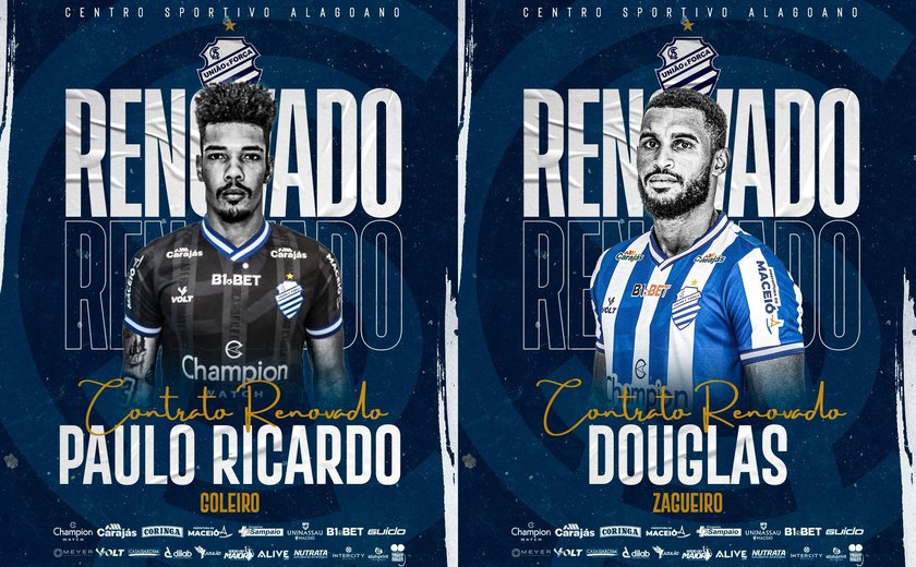 CSA anuncia renovação com o goleiro Paulo Ricardo e o zagueiro Douglas